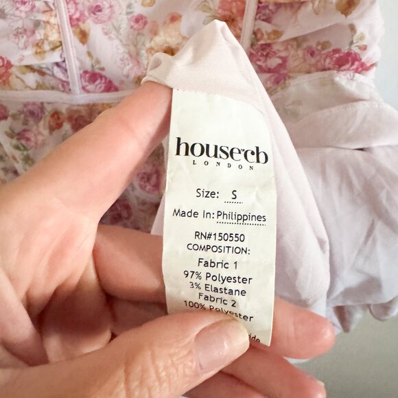 House of CB Pink Floral Alejandra Corset Mini Dress S - Picture 6 of 7